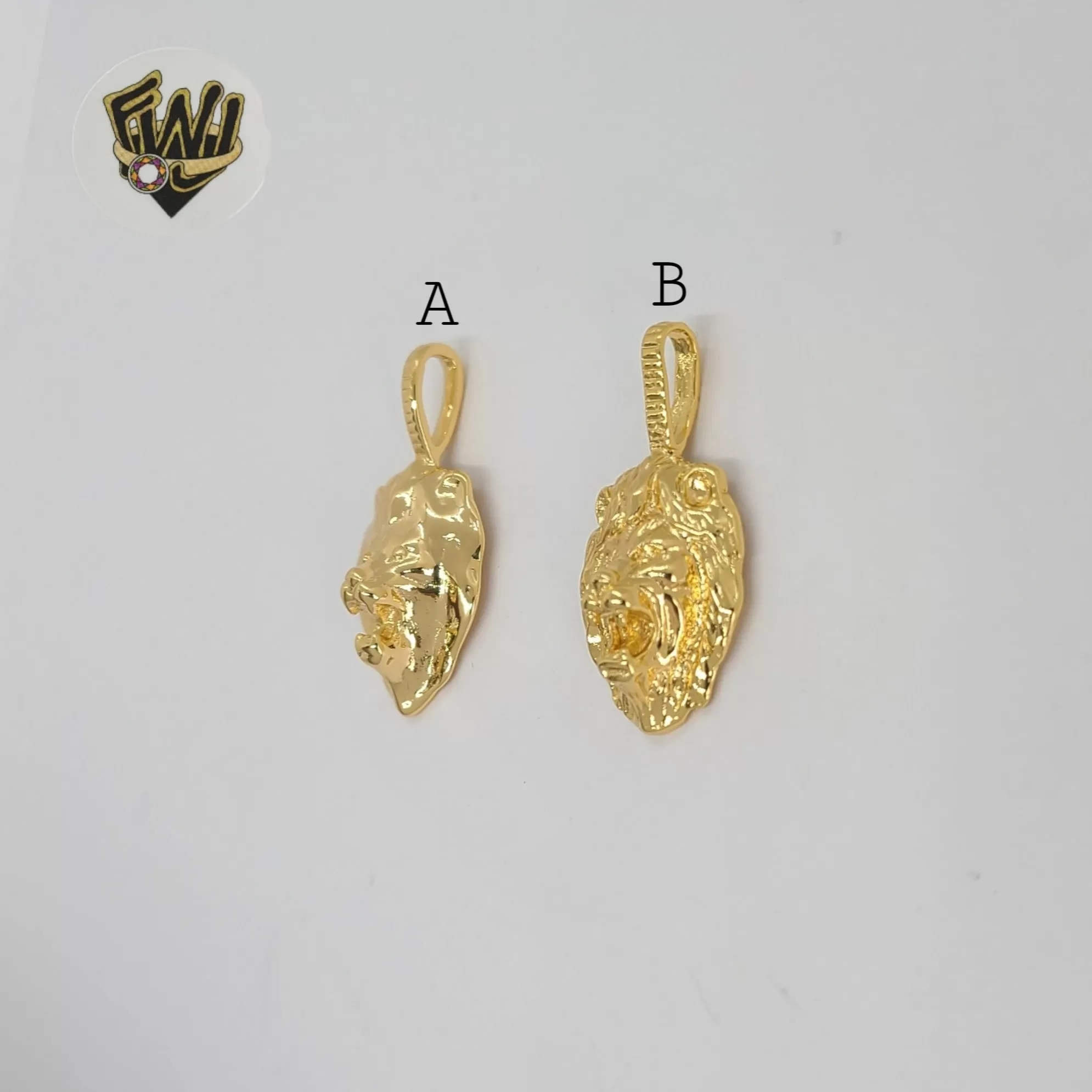 (1-2410) Gold Laminate - Lion Pendant - BGO