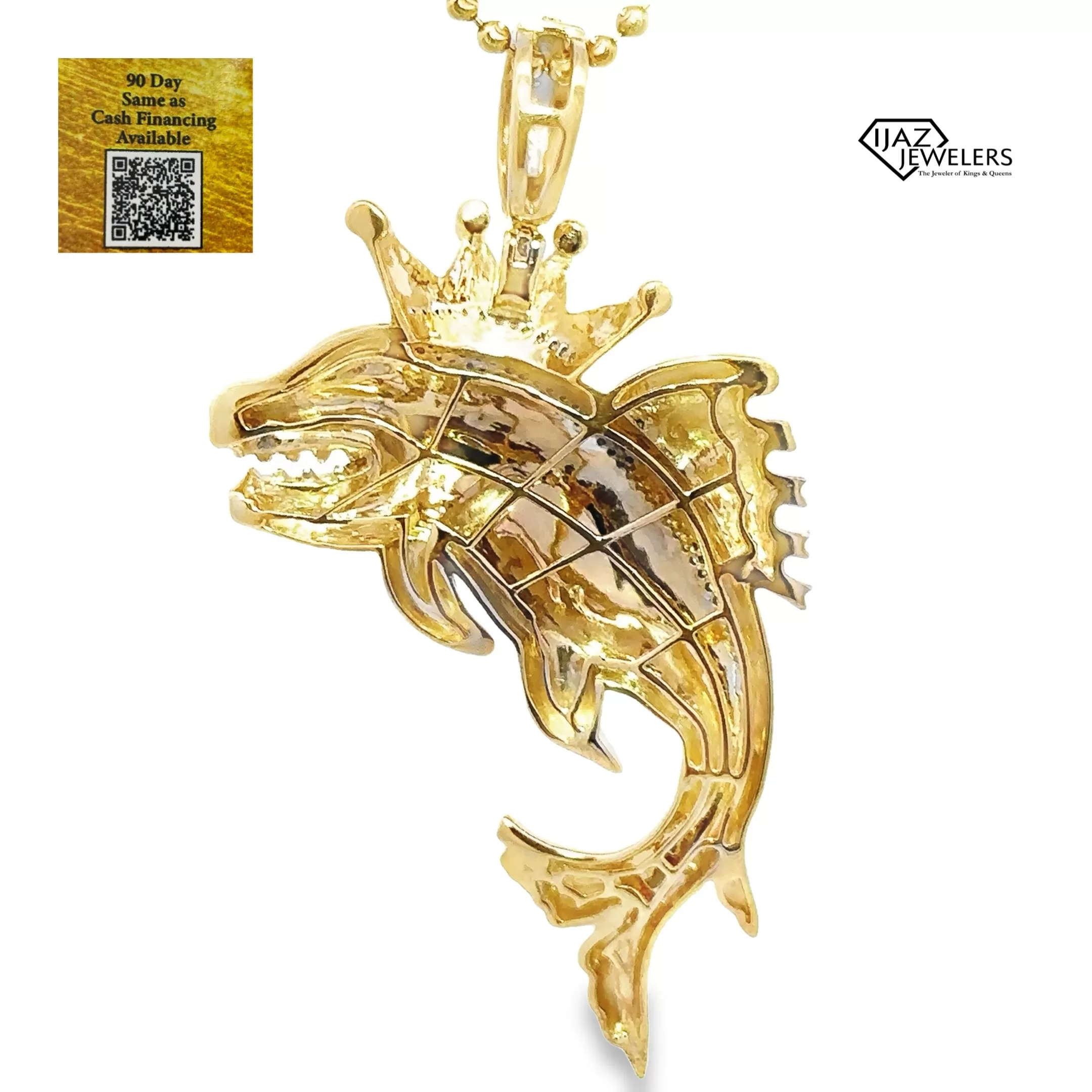 10K Gold 0.20 CTW Diamond Barracuda Charm