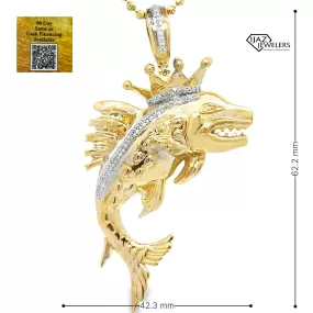 10K Gold 0.20 CTW Diamond Barracuda Charm