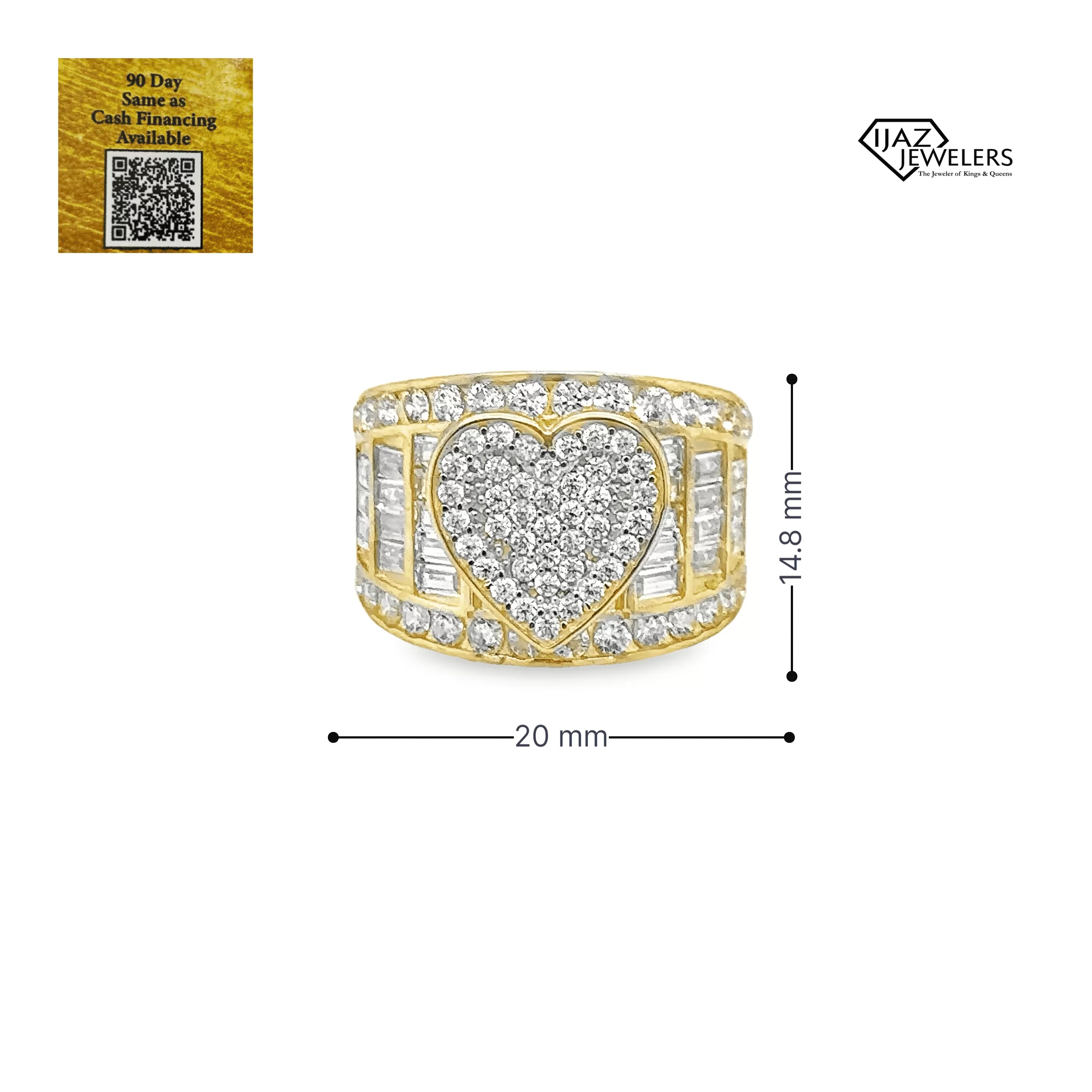 10K Gold CZ Heart Ring