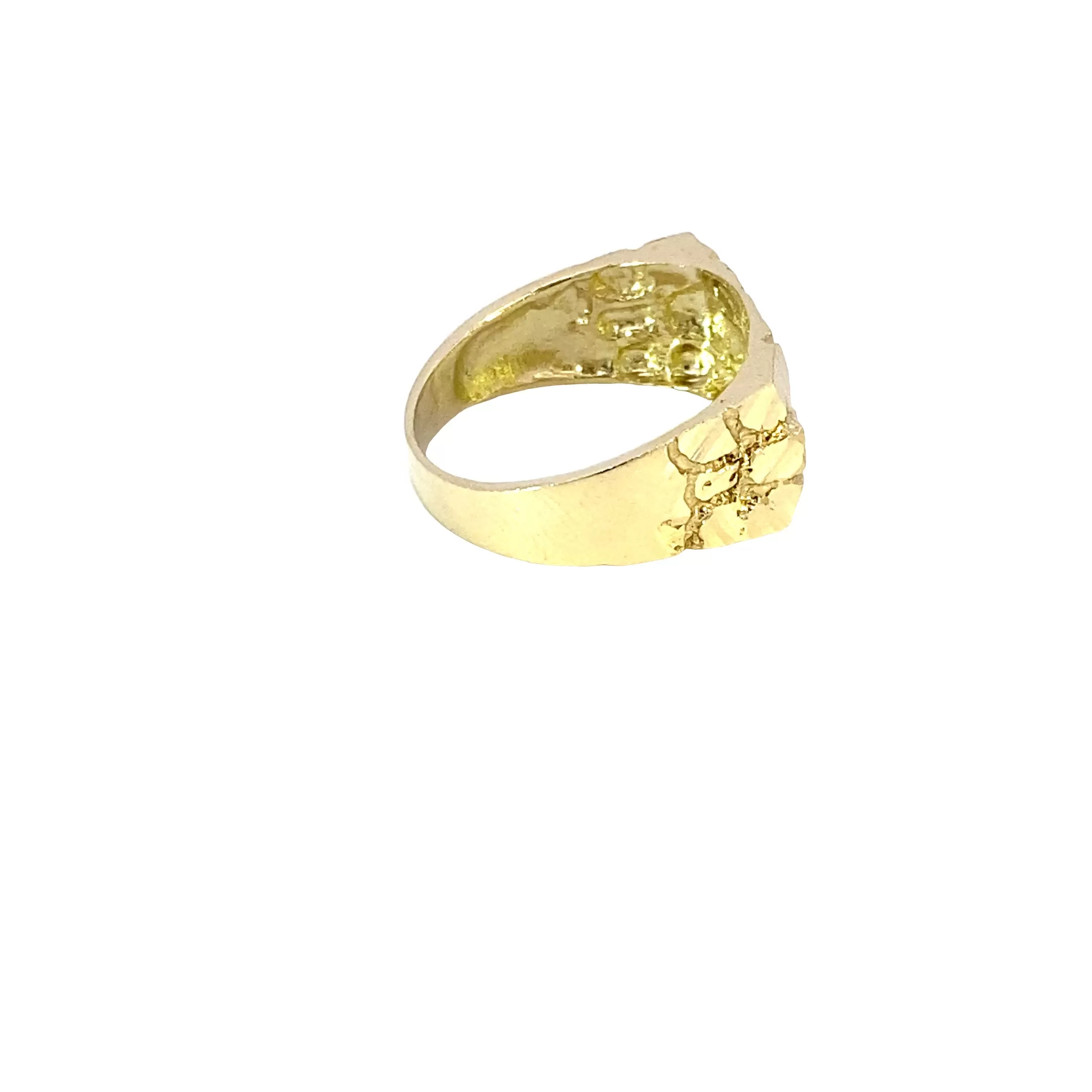 10k Gold Rectangular Shaped Nugget Ring 5.7 Grams