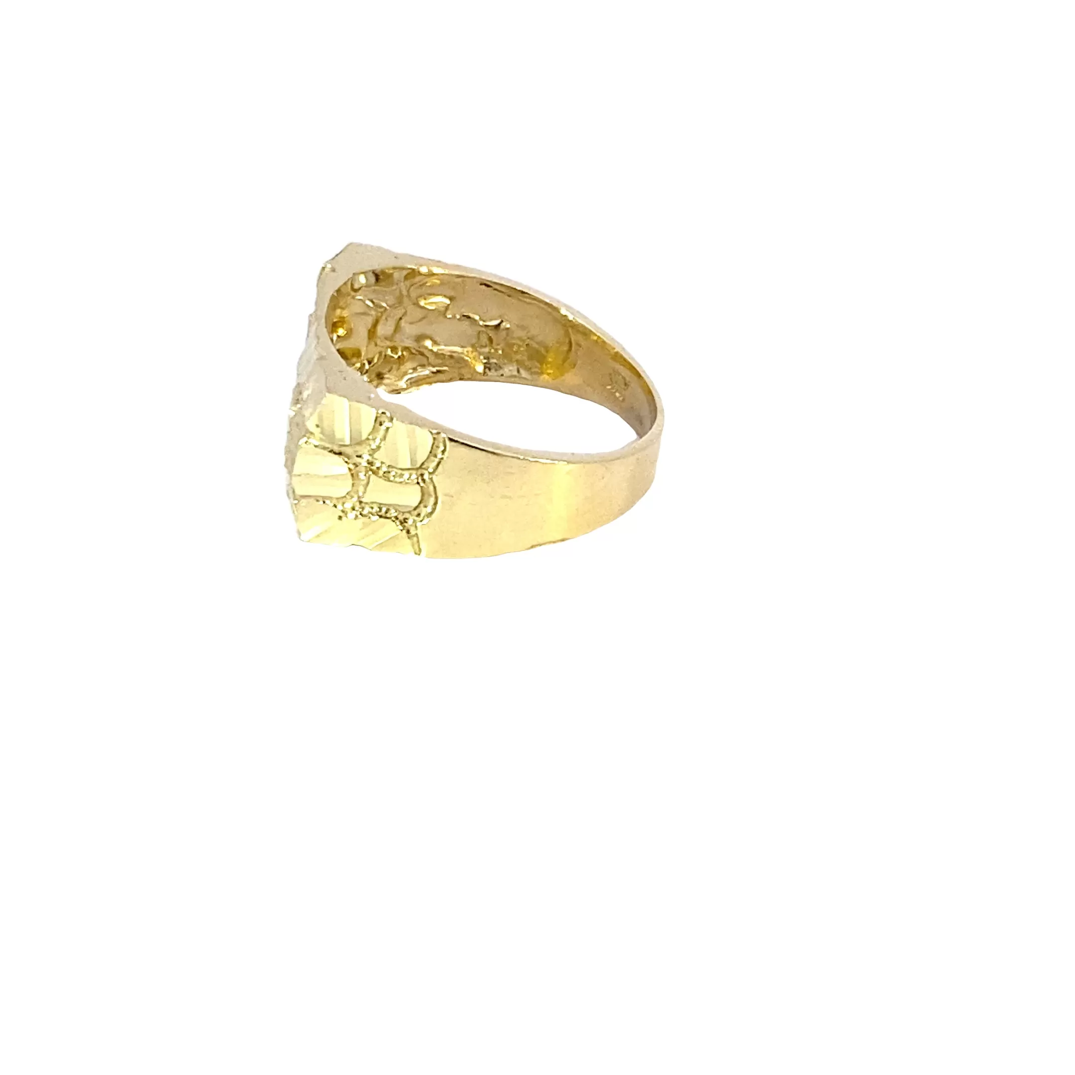 10k Gold Rectangular Shaped Nugget Ring 5.7 Grams