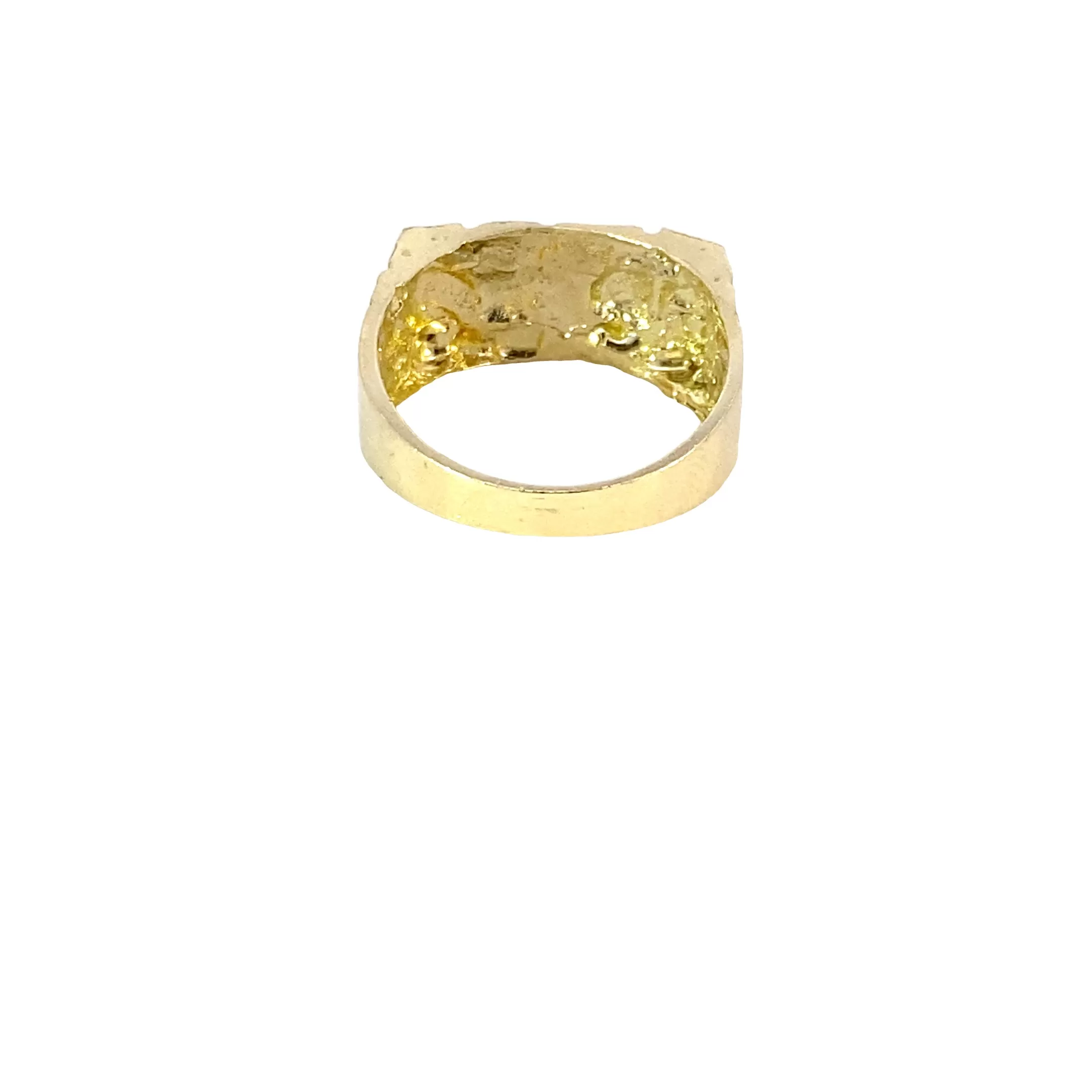 10k Gold Rectangular Shaped Nugget Ring 5.7 Grams