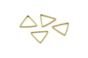 11mm Brass Triangles, 100 Raw Brass Triangles (11x11x11mm) Bs-1164