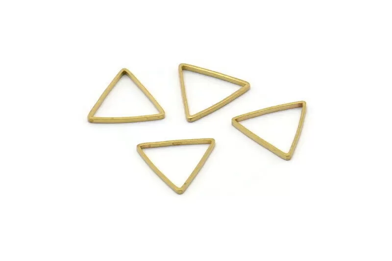 11mm Brass Triangles, 100 Raw Brass Triangles (11x11x11mm) Bs-1164