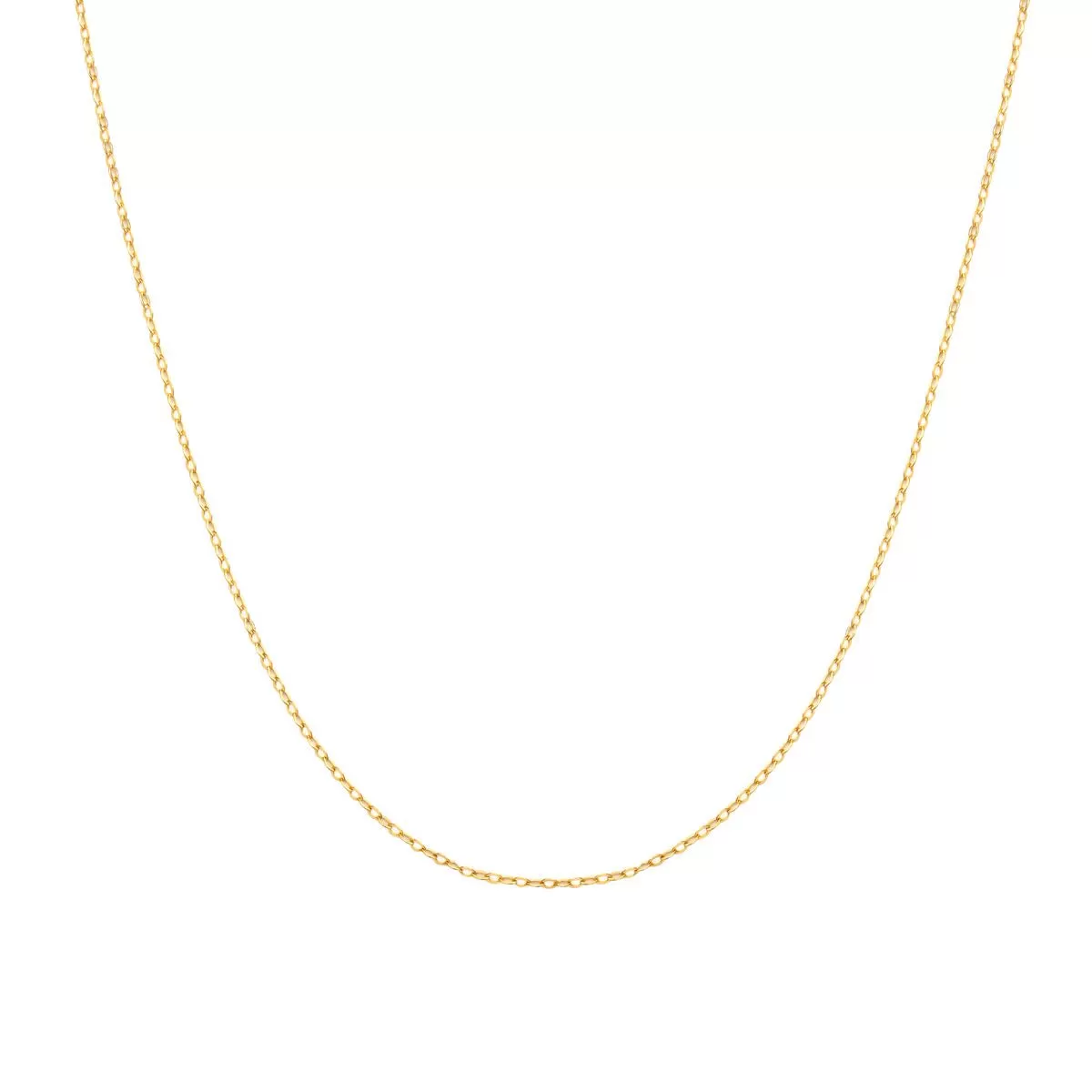 1.3MM FLAT CABLE CHAIN 20 NECKLACE - 3 Colors