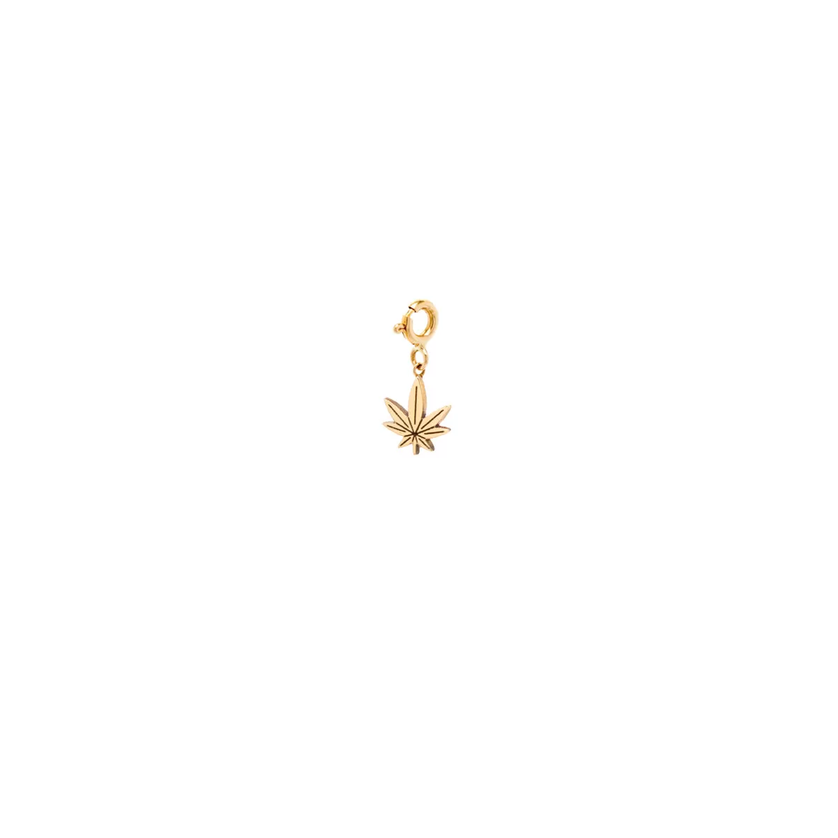 14k midi bitty mary jane charm pendant on spring ring