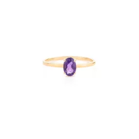 18K Gold Amethyst Rings