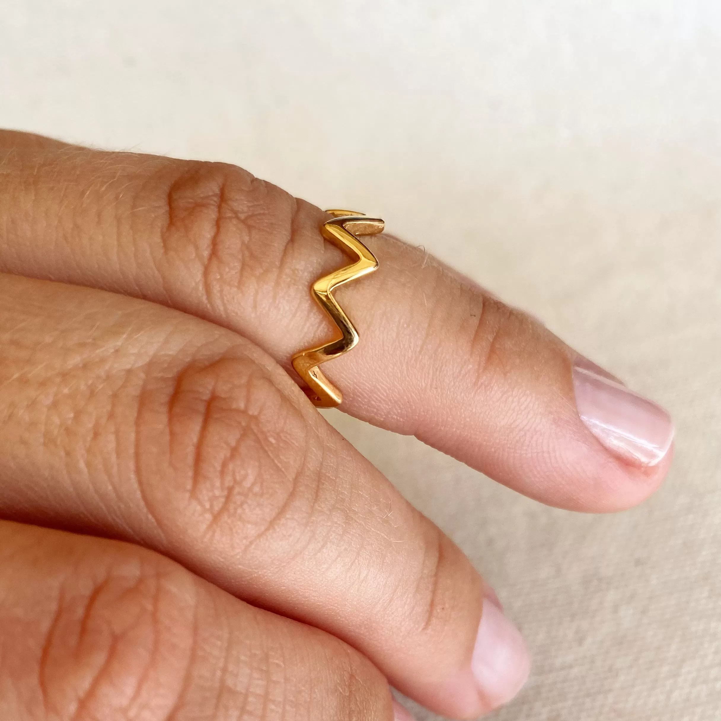 18k Gold Filled Chevron Midi-Ring