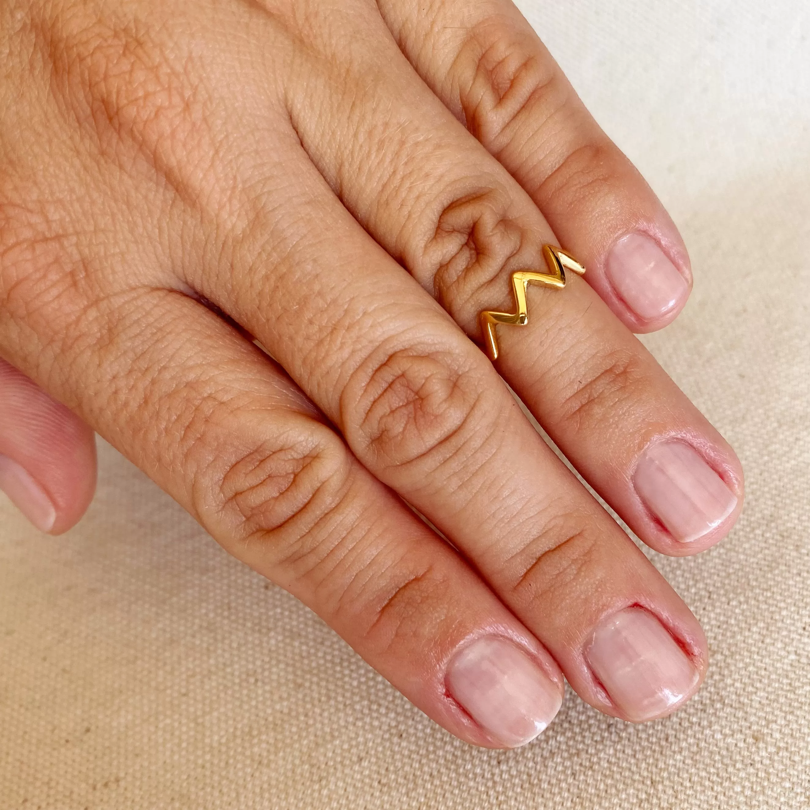 18k Gold Filled Chevron Midi-Ring