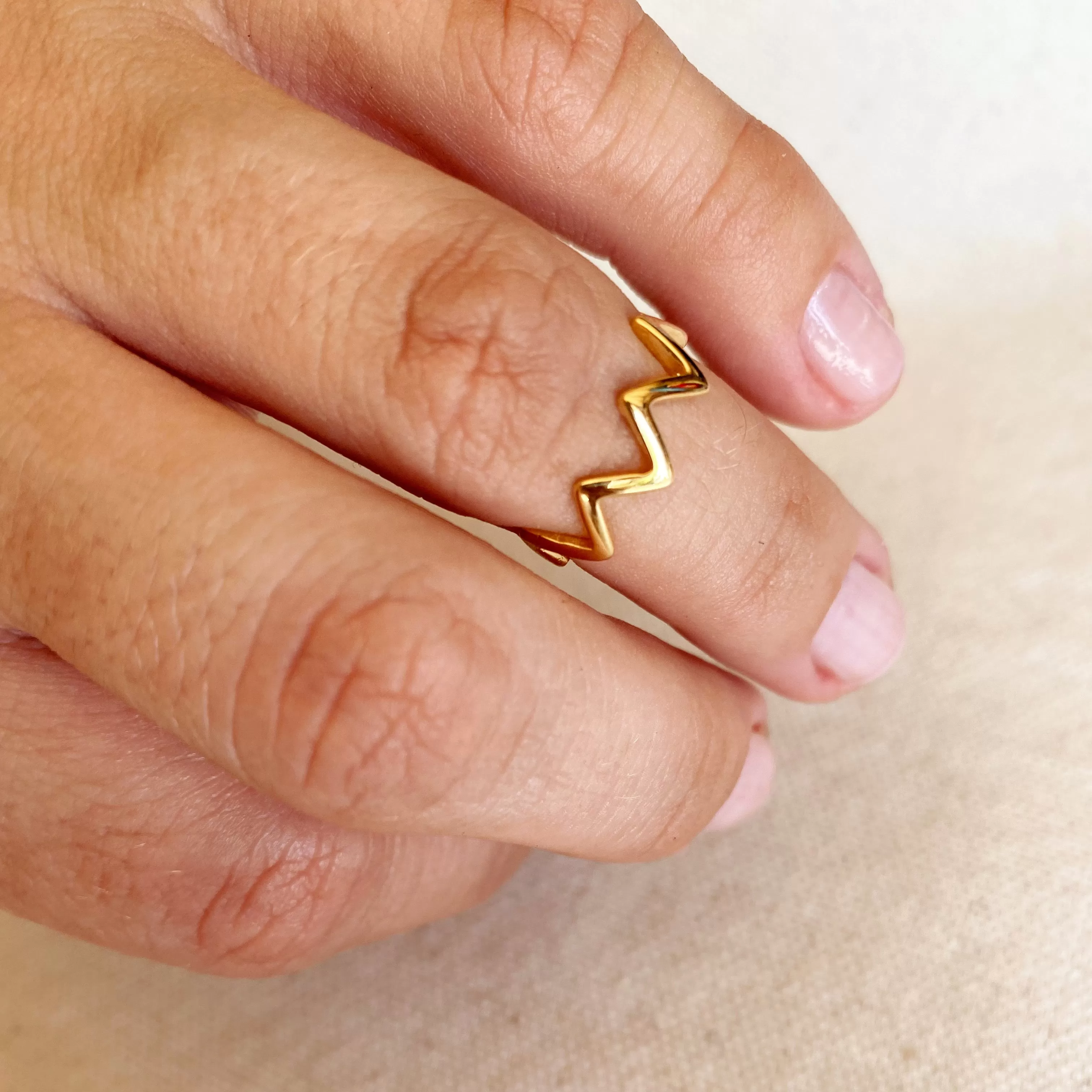 18k Gold Filled Chevron Midi-Ring