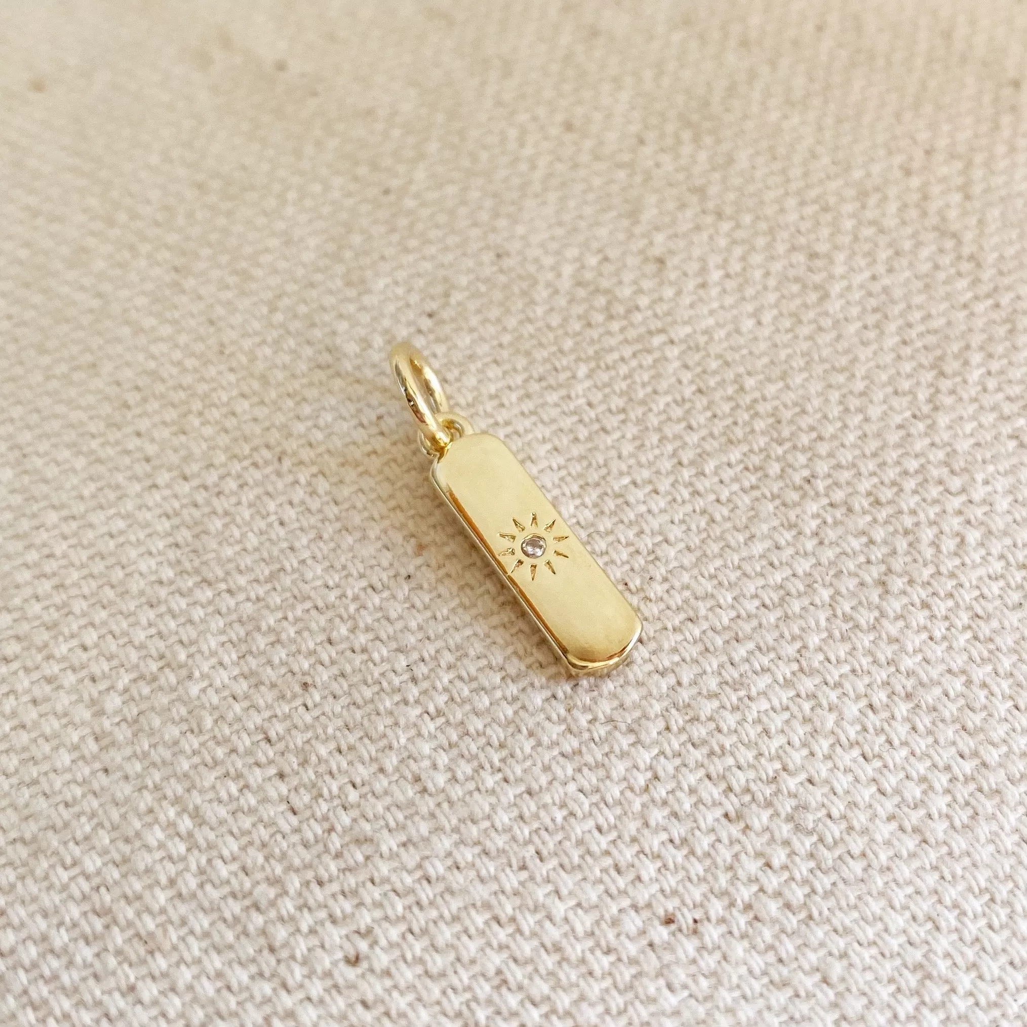 18k Gold Filled Sun Bar Charm