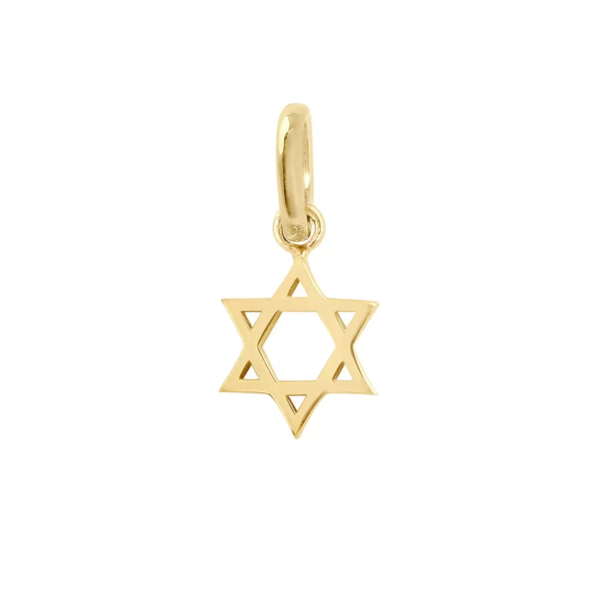 18K Gold Star of David Charm