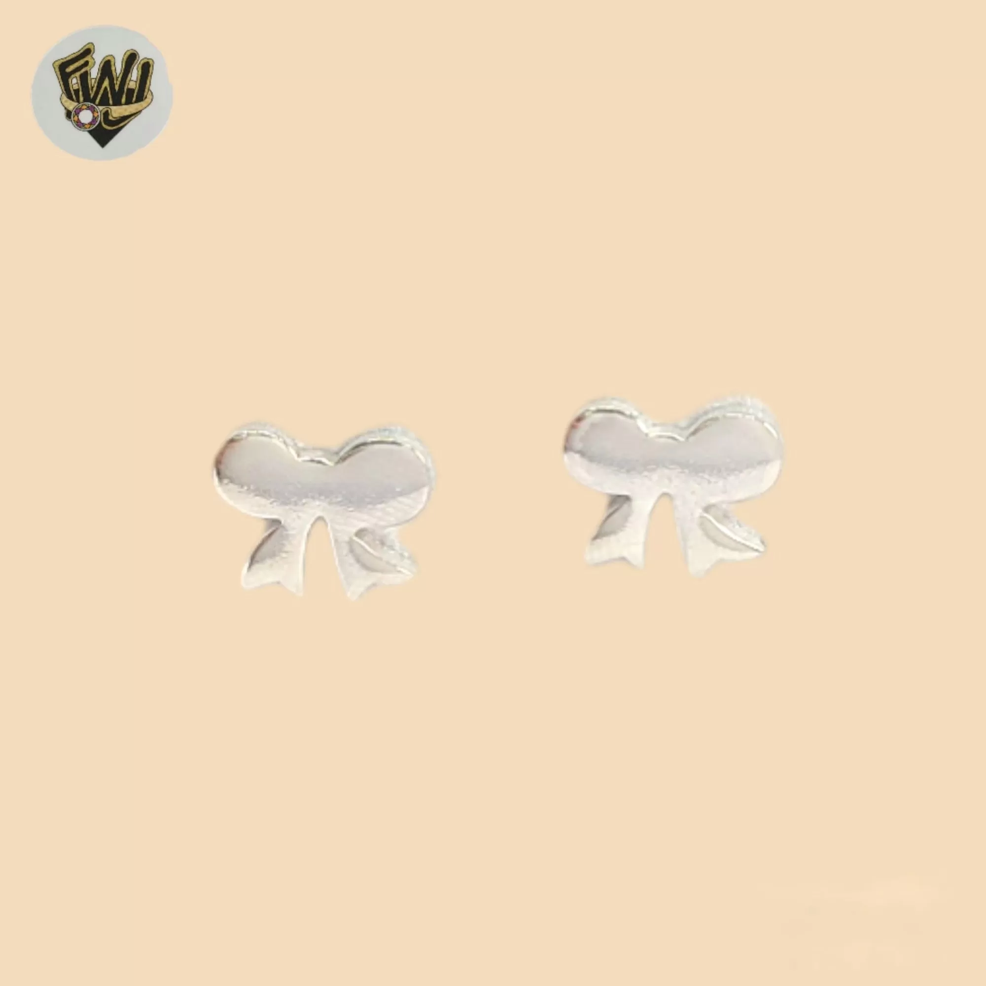 (2-3228-1) 925 Sterling Silver - Bow Stud Earrings.