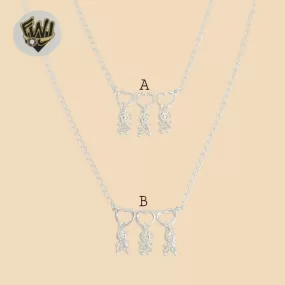 (2-66073) 925 Sterling Silver - 1.5mm Kids Charms Necklace - 16