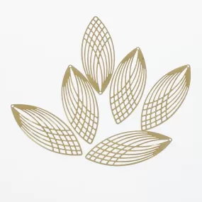 20PCS Brass Net Leaf Charm with a hole Earring Finding Raw Brass Geometric Charm for jewelry making 10379550