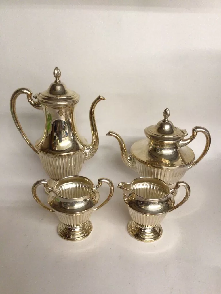 4pc. Friedman Art Deco Silverplated Tea Service