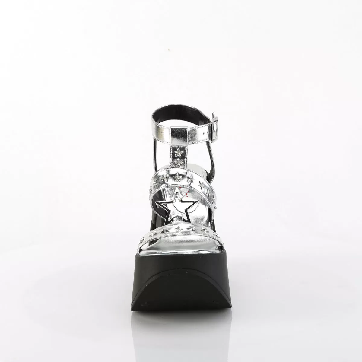 5 Inch Platform DYNAMITE-12 Silver Metallic