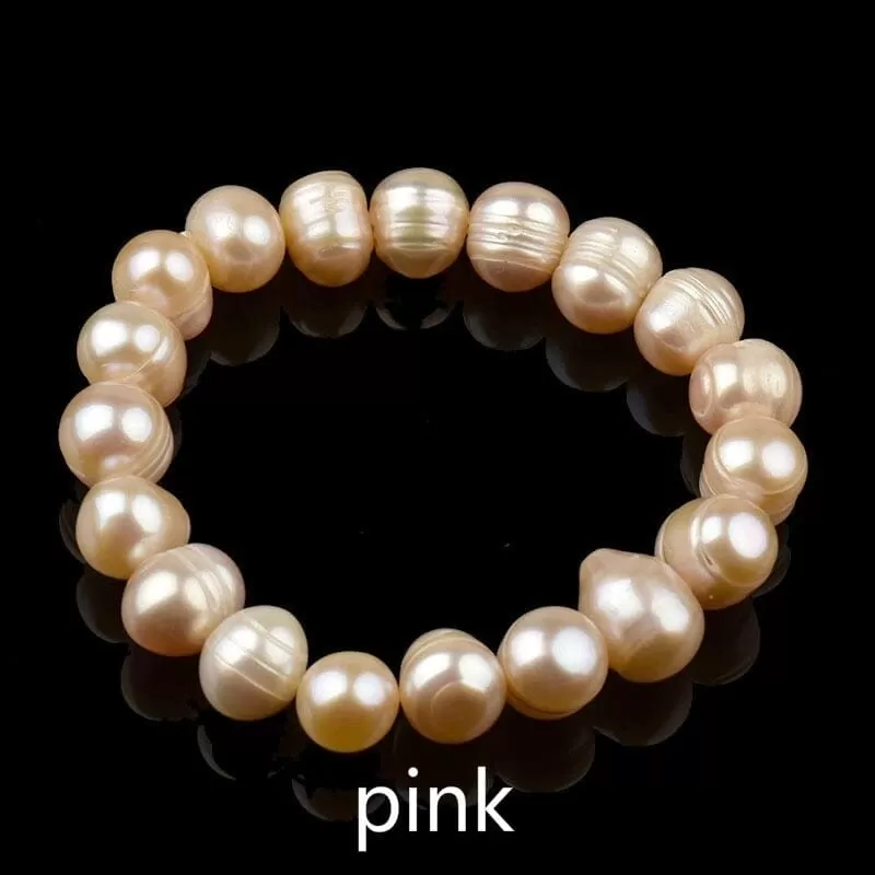 8mm Tricolor Natural Freshwater Pearl Bracelet