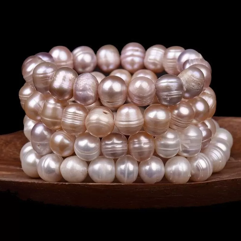 8mm Tricolor Natural Freshwater Pearl Bracelet