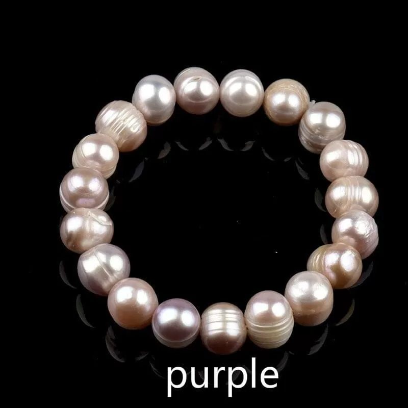 8mm Tricolor Natural Freshwater Pearl Bracelet