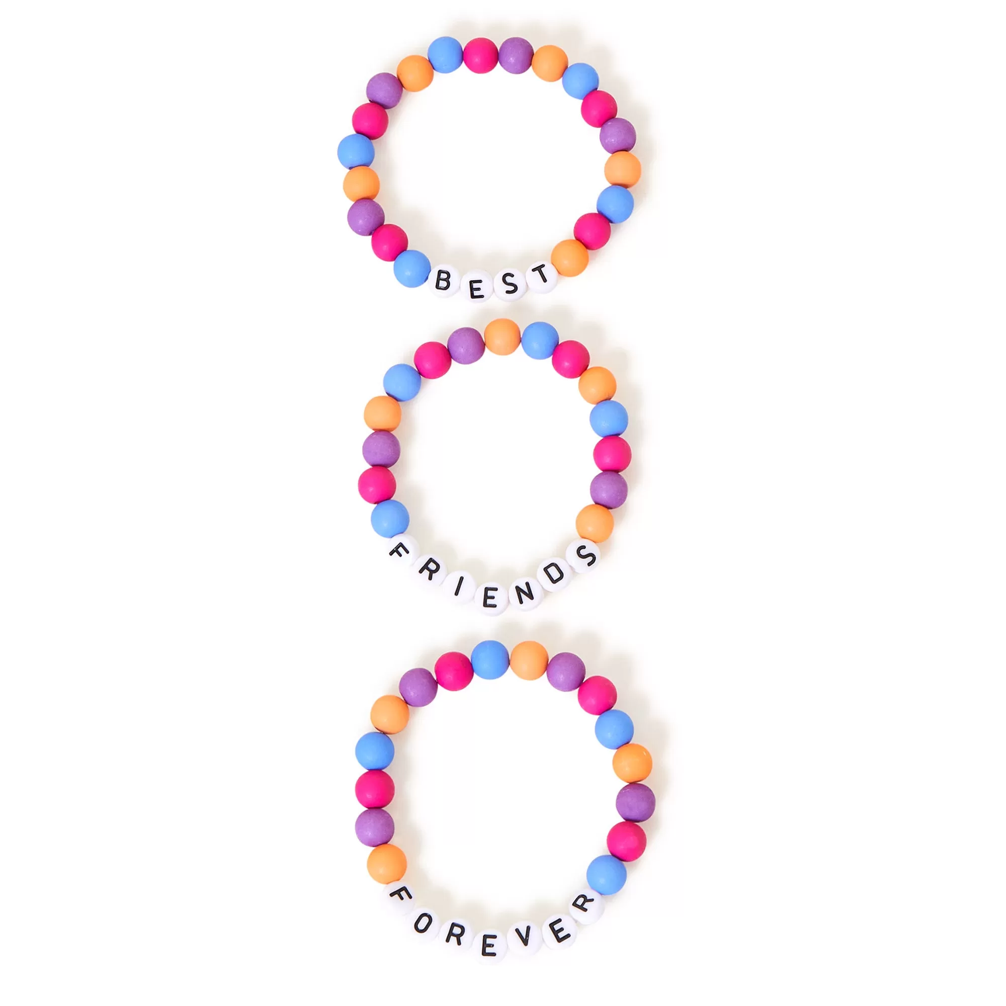 Accessorize London Girl's Bff Bracelets Set Of Three