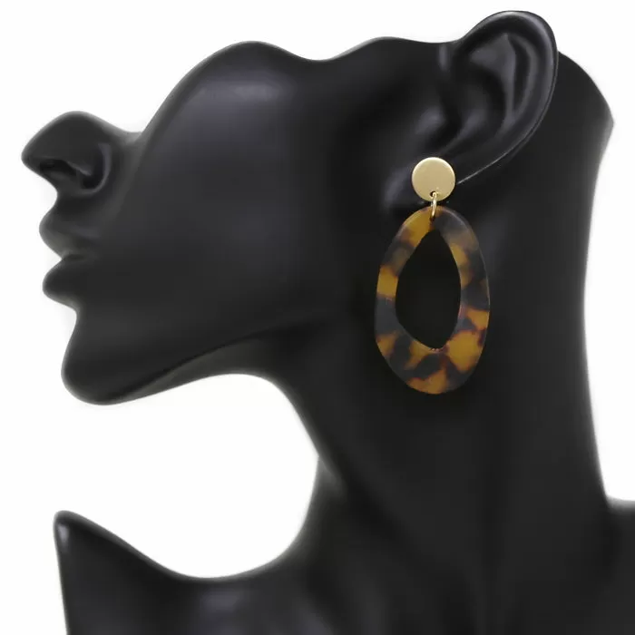 Acetate Hoop Drop Earrings