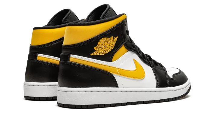 Air Jordan 1 Mid White Pollen Black