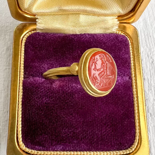 Antique Carnelian Intaglio Ring