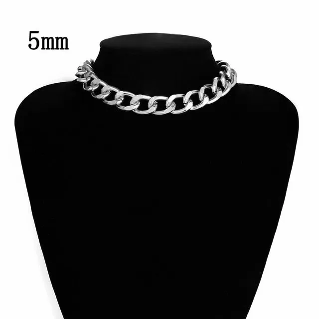 Big Chunky Chain Choker Golden & Silver