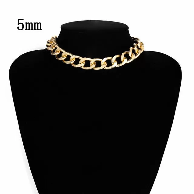 Big Chunky Chain Choker Golden & Silver