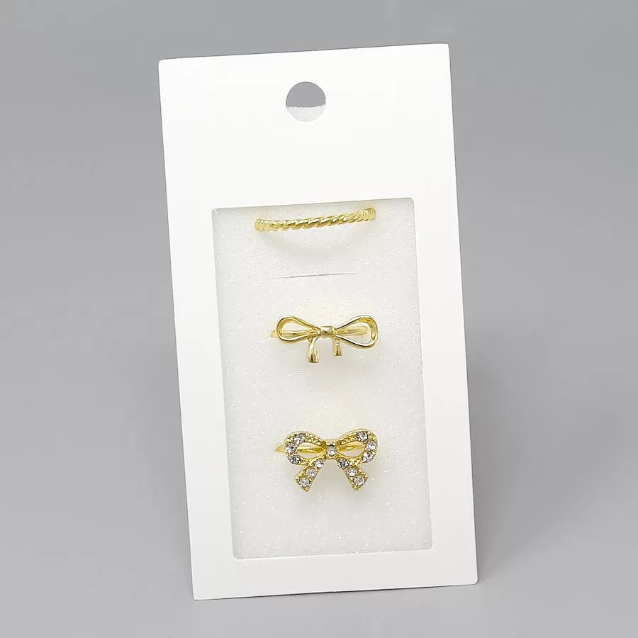 Bow Assorted Ring Set