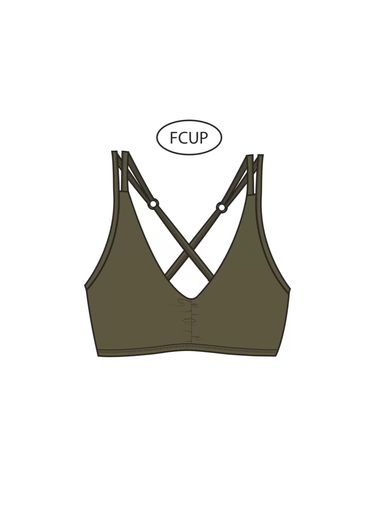 BS Swimwear Khaki F Cup Bralette