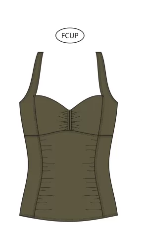 BS Swimwear Khaki F Cup Tankini