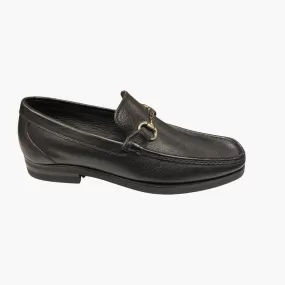 Calzoleria Toscana Black Italian Lightweight Bit Loafer 5743-M | CLEARANCE