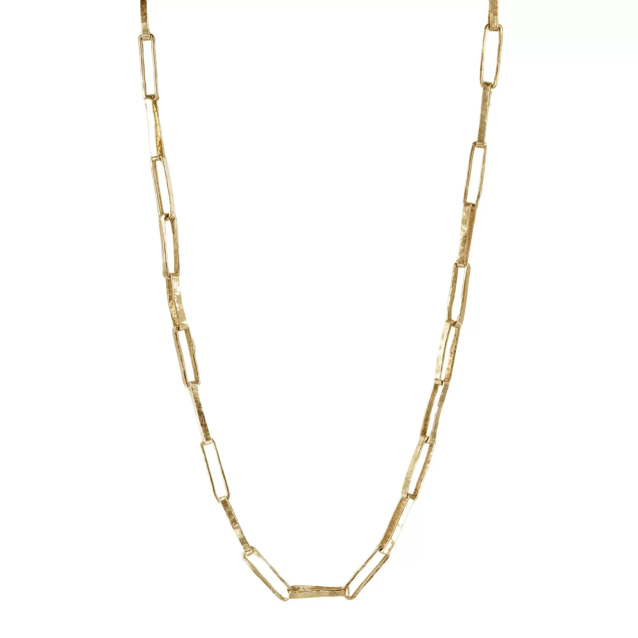 Cary York Gold Rectangular Link Necklace