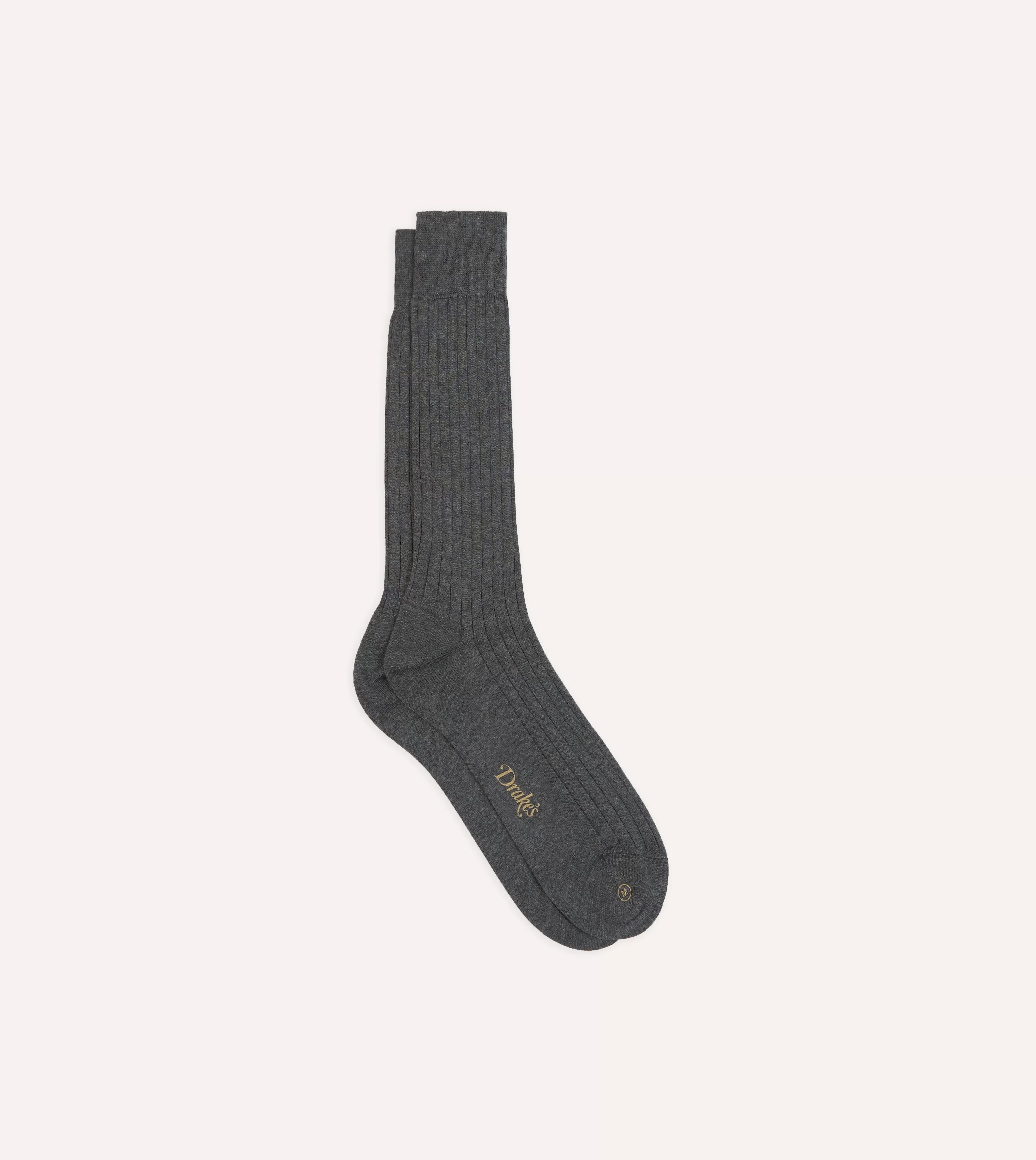 Charcoal Cotton Mid-Calf Socks