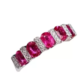 Classic Oval Ruby Silver Ring