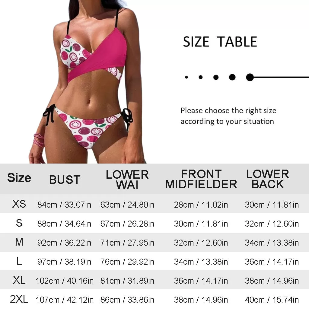 Custom Face Lips Couple Matching Swimwear Personalized Women's Halter Straps Bikini Set & Men's Swim Shorts For Summer Beach Vacation