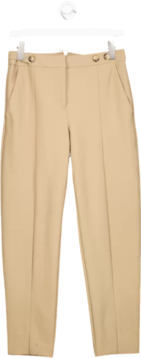 DAI Beige Double Bonded Pegged For Success Trousers UK 8