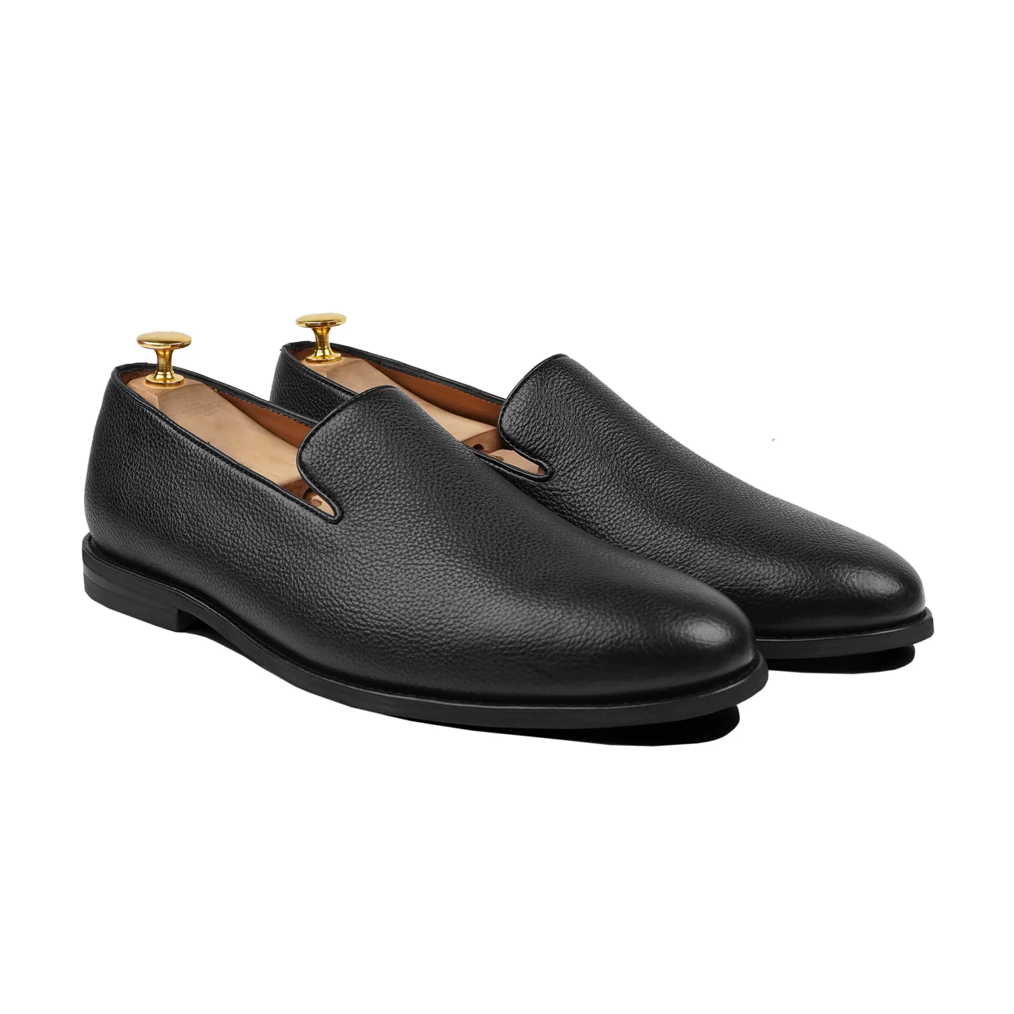 Dalton - Men's Black Pebble Grain Loafer