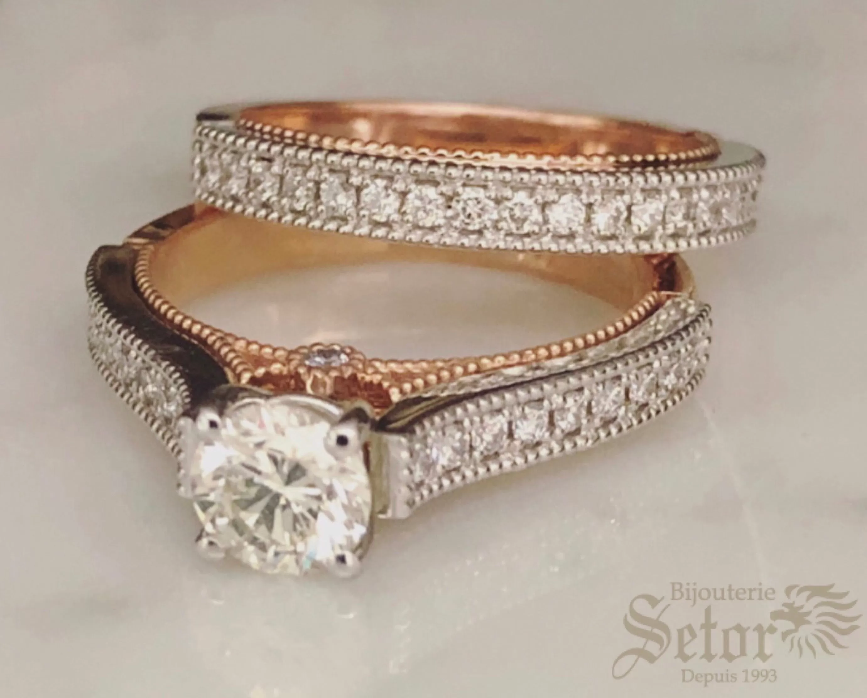 Diamond wedding rings