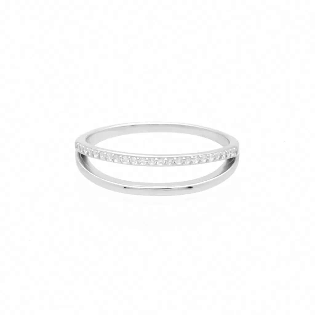 Double Line Sterling Silver Ring