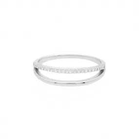 Double Line Sterling Silver Ring