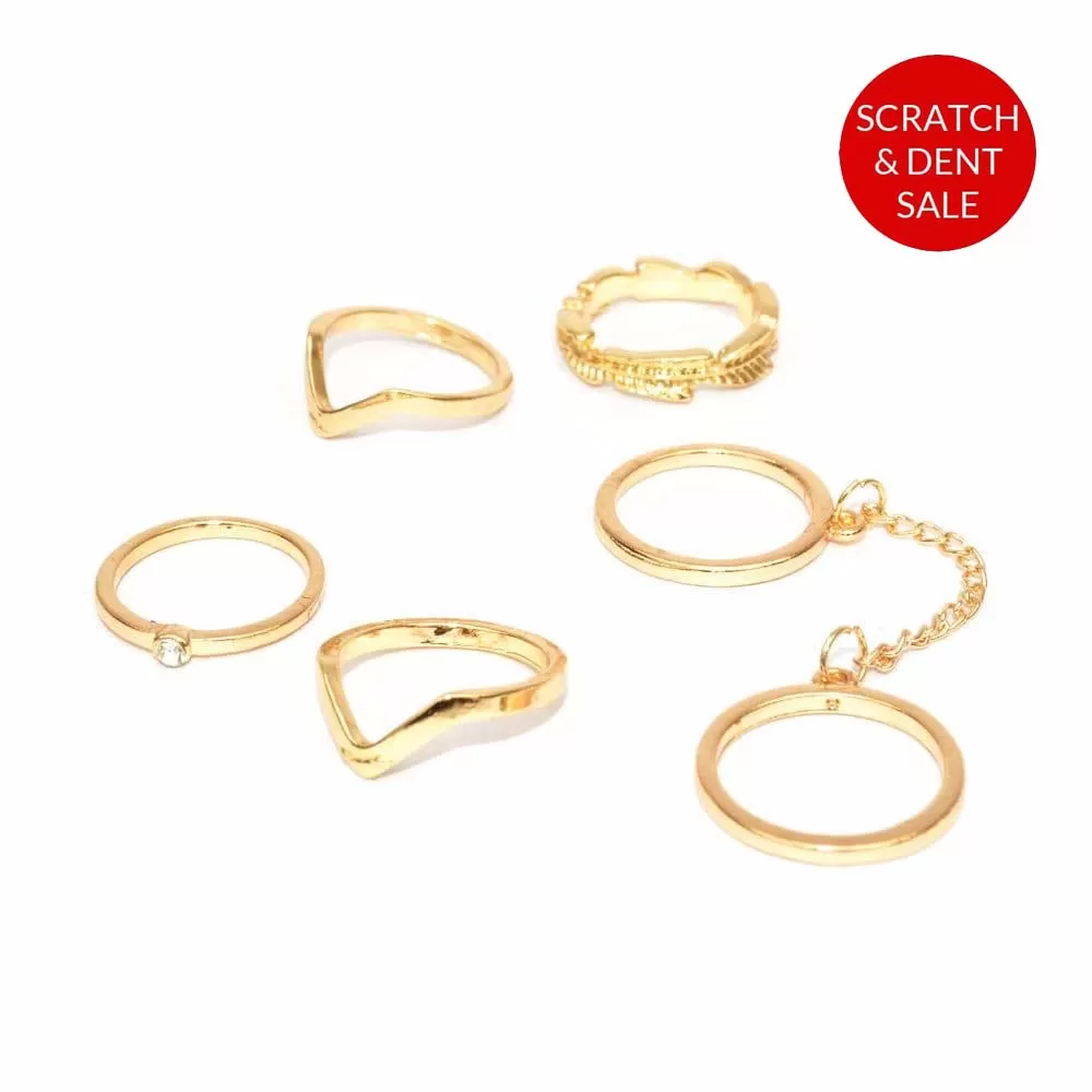 Elegant Gold Midi Rings - Sample