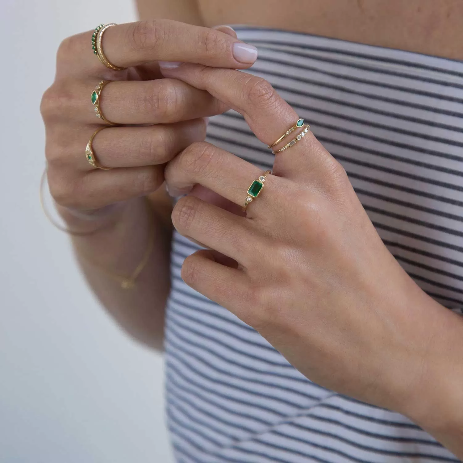 Emerald Lexie Ring