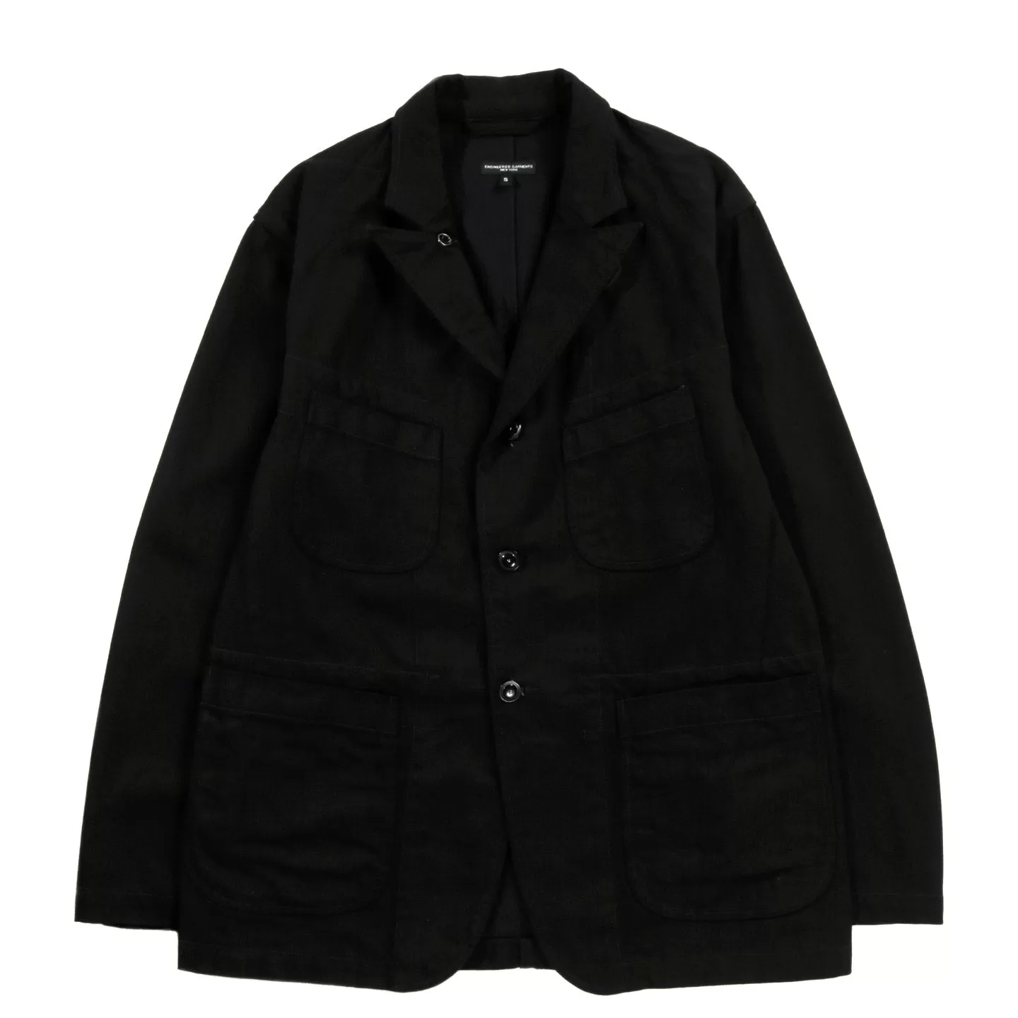 ENGINEERED GARMENTS BEDFORD JACKET BLACK COTTON BULL DENIM