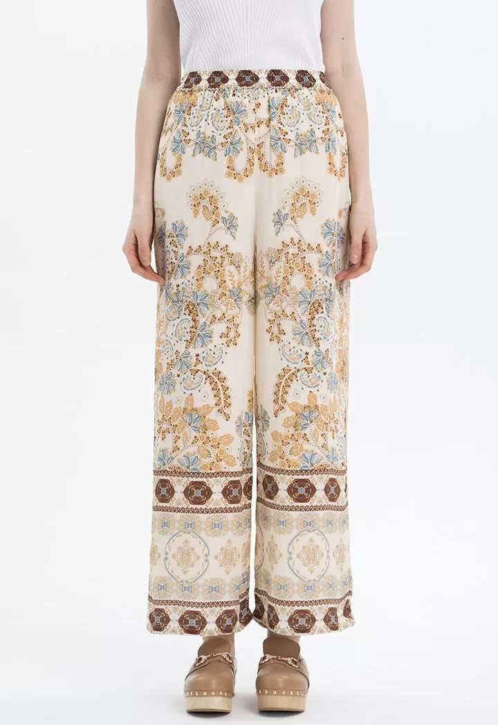 Ethnic Printed Straight Fit Trouser (Free Size)