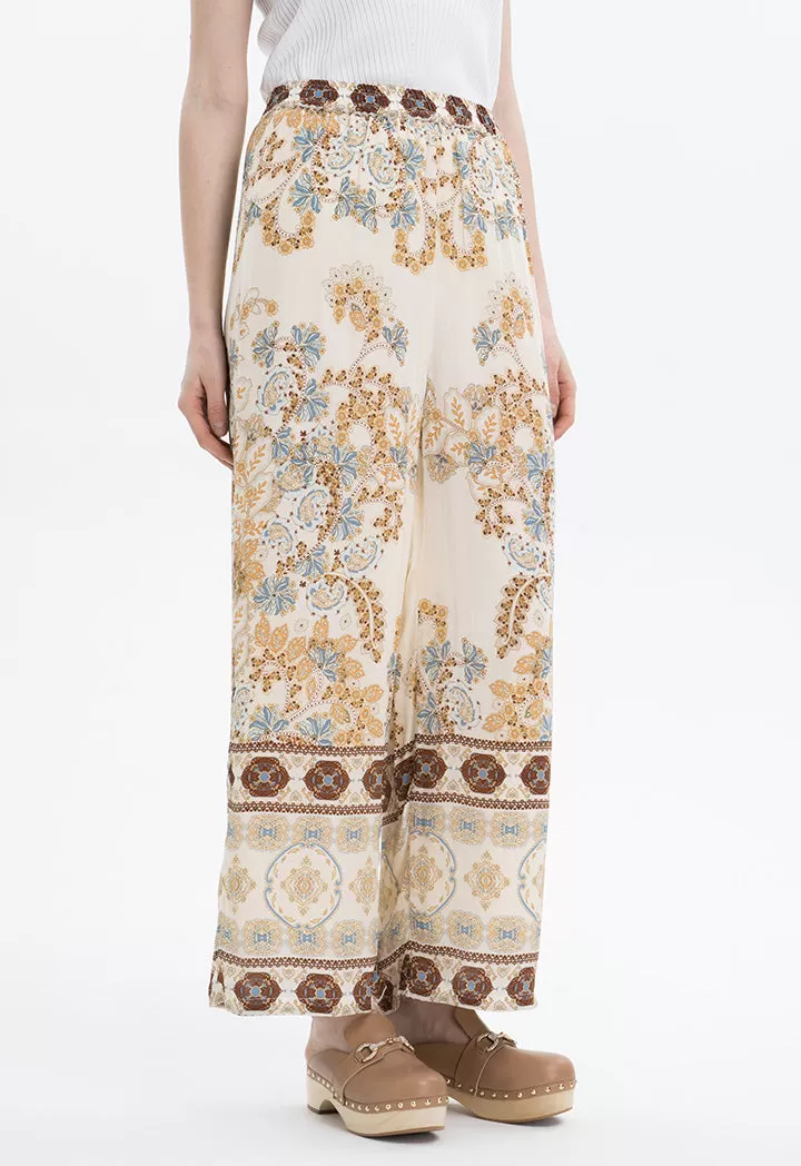 Ethnic Printed Straight Fit Trouser (Free Size)