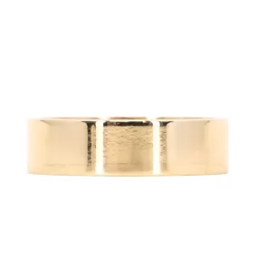 Flat Plain Men's Band 6mm - Wedding Band Recycled Gold